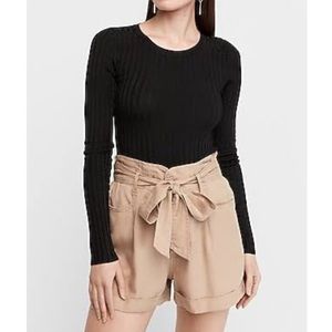 Express Super High Waisted Sash Tie Shorts